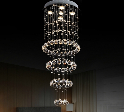 s round crystal lamp living room modern crystal chandelier dia400*h1000mm