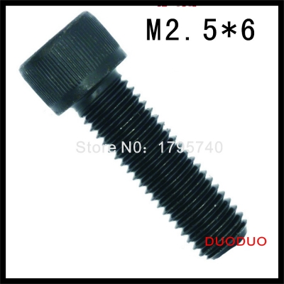 500pc din912 m2.5 x 6 grade 12.9 alloy steel screw black full thread hexagon hex socket head cap screws