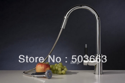 Brand New Chrome Kitchen Pull Out And Swivel Faucet Mixer Brass Taps Vanity Faucet L-9009