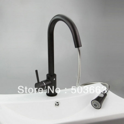 Brand New Spray painting Deck Mount Single Hole Pull Out & Swivel Kitchen Sink Faucet Vessel Mixer Basin Tap L-0272