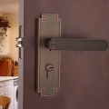 Chinese antique LOCK Red bronze ?Door lock handle ?Double latch (latch + square tongue) Free Shipping(3 pcs/lot) pb03