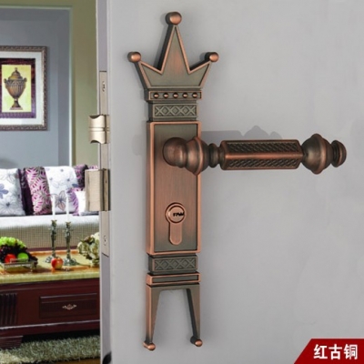 Chinese antique LOCK Red bronze ?Door lock handle door levers out door furniture door handle Free Shipping(3 pcs/lot) pb28 [DOOR LOCK-Red bronze 123|]