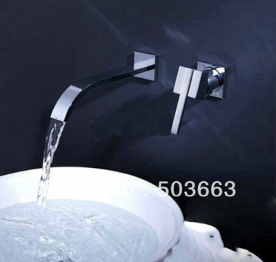 Chrome Wall Mounted Mixer Faucet Tap 4 Bath Tub Bathroom Sink Filter S-555