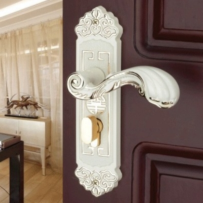 Classic style retro fashion LOCK Ivory white Door lock handle door levers out door furniture door handle Free Shipping pb01