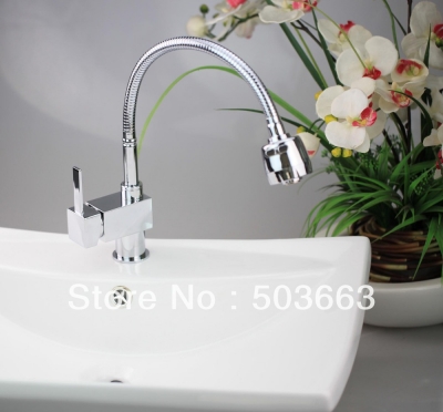 PRO Contemporary Single Hole Deck Mount Kitchen Faucet Chrome Mixer Tap H-002 [Kitchen Faucet 1487|]
