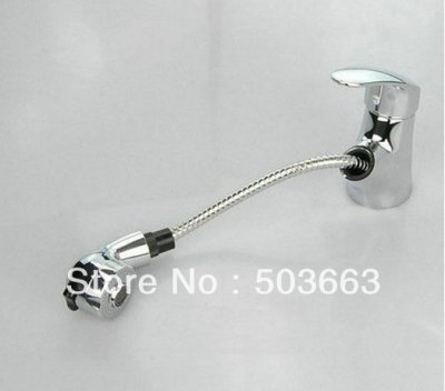 Pull Out Faucet Bathroom Basin & Kitchen Sink Mixer Tap Chrome Faucet W-413