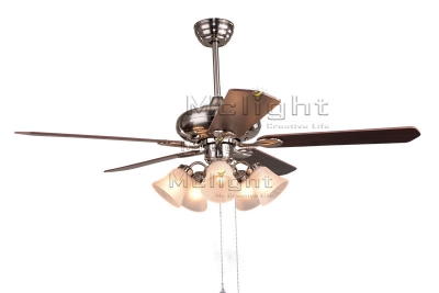 contemporary ceiling fans with 6 light kits for restaurant coffee house living room lamp 52 inch 5 wooden blade fixture
