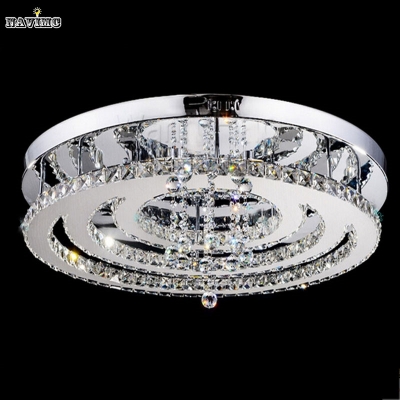 fashion brief new design stainless k9 crystal lighting square modern led ceiling lights for living room [modern-pendant-light-7274]