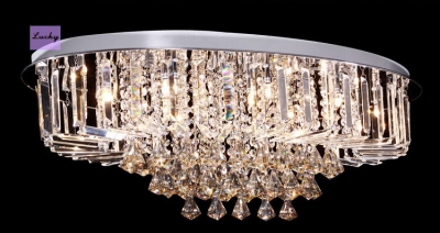 flush mount crystal ceiling chandelier l60cm*w40cm with remote controller
