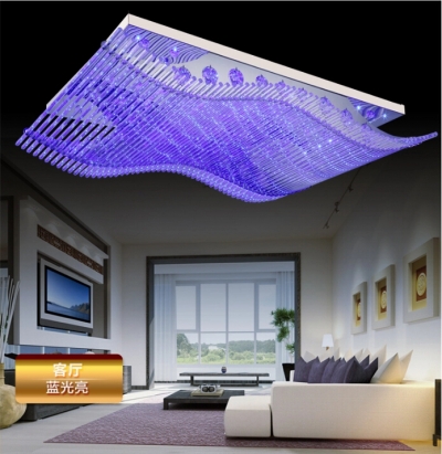 modern crystal chandelier led color change with remote control organ style rgb lustre ceiling lamp 110,220v