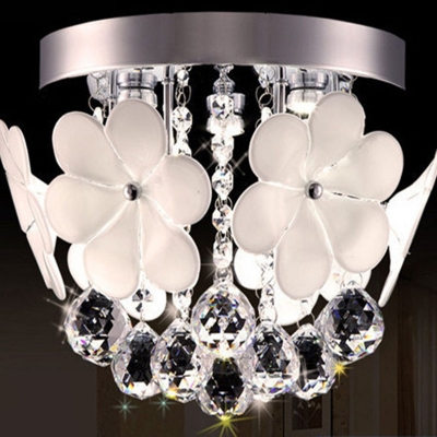 modern flower crystal light fixture flush mounted cristal lustres ceiling lamp aisle porch hallway corridor lamp for ceiling