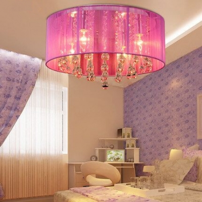 modern lighting led circle crystal ceiling light romantic bedroom lights luminarias home decoration fixture e14 bulb 110v/220v