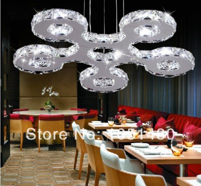 new creative design led crystal chandelier modern lamp dinning room light fixture