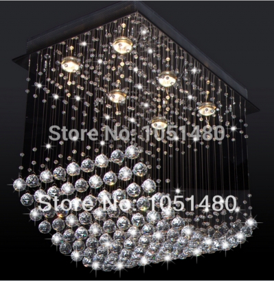 new flush mount rectangle chandeliers modern crystal lighting l600*w400*h550mm dinning room light fixtures