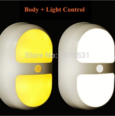 stick-on led infrared sensor lamp wall light body motion sensitive night light ultra-bright battery-operated light-controlled