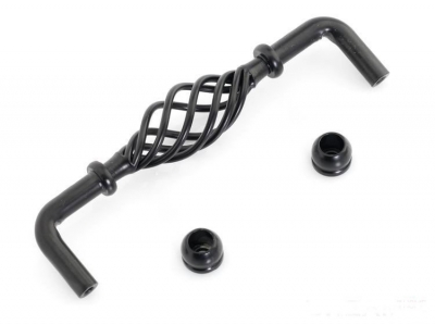 10Pcs/Lot Black Birdcage Cabinet Pull Handle and Bar Knob ( C:C:128MM L:135MM ) [Wrought Iron Handle and Knobs 31]