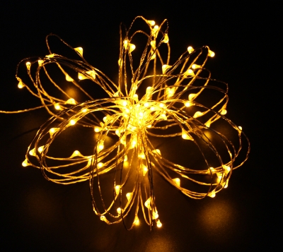 10m led strings lights 100 leds fairy light copper wire led starry lighting + 12v power adapter for christmas wedding and party [led-string-light-3740]