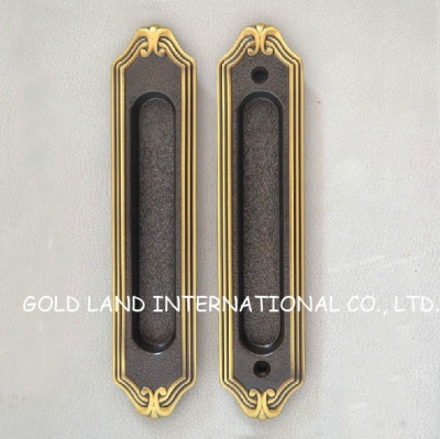 133mm Bronze-coloured Free shipping 2pcs/set copper sliding door handle [Door Handles and Locks 33|]