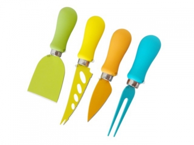 4pcs ceramic Cheese Knives set with candy color handle Free Shipping New Design kitchen tool