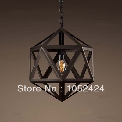 60w pendant light with metal frame and shade in countryside design, dinning room, living room#yt1824-460