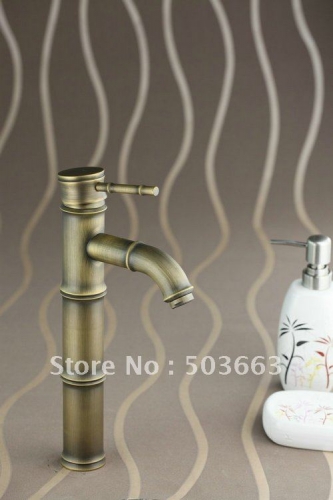 Bamboo Antique Brass Bathroom Faucet Kitchen Basin Sink Mixer Tap CM0129
