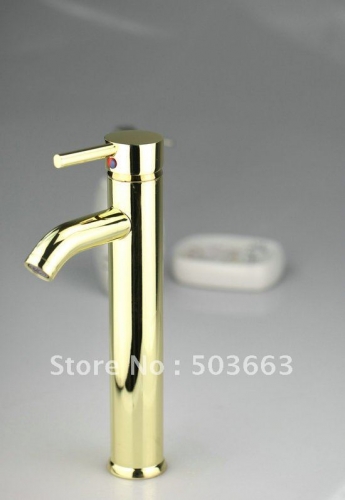 Beautiful Polished Golden Free Ship New Antique Faucet Bath Basin Sink Bathroom Mixer Tap CM0054