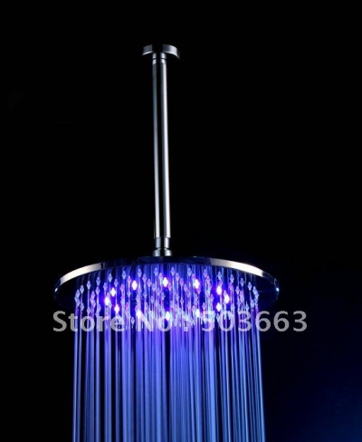 Free Shipping New 8'' LED 3 Colors Faucet Chrome Brass Tap CM5002