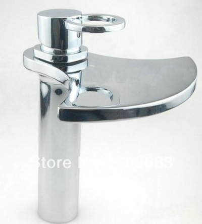 High Quality Chrome Basin Sink Waterfall Faucet Mixer Tap b8841
