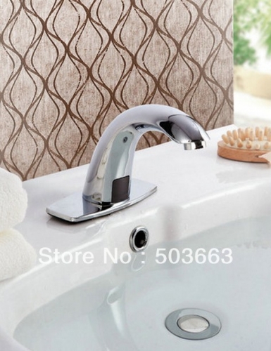 Hot Cold Mixer Sensor Tap Easy Using Bathroom Basin & Sink Chrome Faucet CM0306