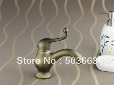 New Single Hole Antique brass Bathroom Faucet Basin Sink Spray Single Handle Mixer Tap S-848