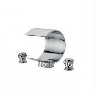 Waterfall Bathroom Basin Mixer Tap Bathtub Three Piece Faucet Set YS-8810k