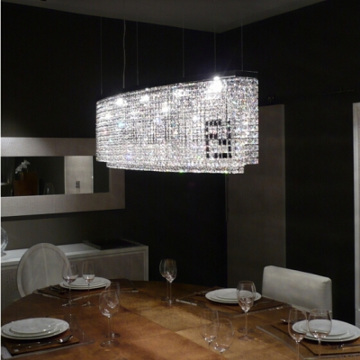curved k9 crystal chandelier f black-and-white chandelier for dining room 110-240v