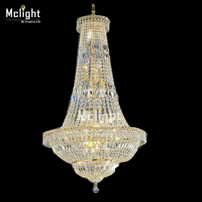 imperial household luxury large gold crystal chandelier light fixture vintage light fitment for el villa lounge decoratiion