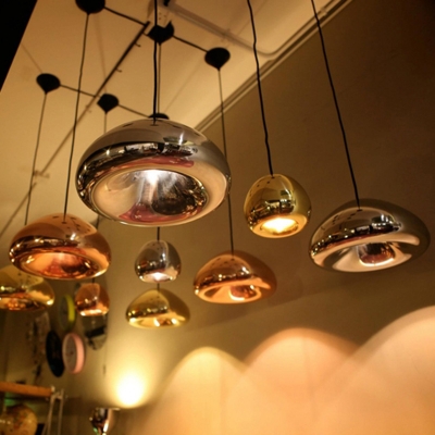 modern glass pendant light e27 e26 plating glass pendant lamp for dinning room loft light tomdixon style
