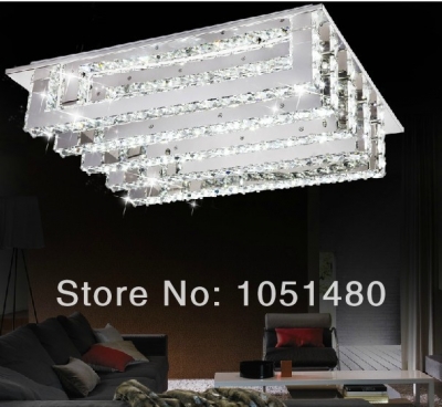 s rectangular modern led chandelier lighting fixture , lustre foyer crystal light