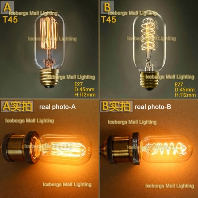 vintage edison light bulb e27 40w 110v 220v t45 incandescent bulb for pendant lights [bulbs-series-7386]