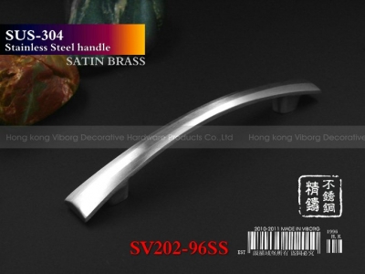 (4 pieces/lot) 96mm VIBORG Stainless Steel Drawer Handles& Cabinet Handles &Drawer Pulls & Cabinet Pulls, SV202-SS-96