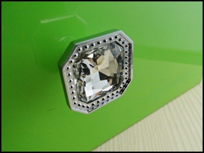 10Pcs Modern Fashion ?Diamond Glass Chrome Cabinet Drawer Knobs Pull Handle New ?(Diameter: 32MM)