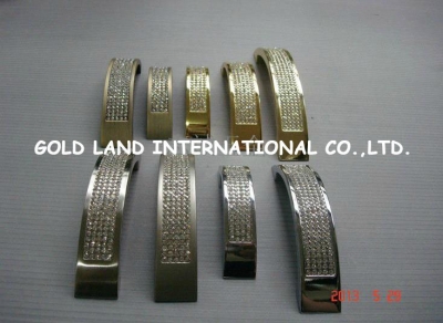 128mm golden color Free shipping K9 crystal glass door furniture handle bedroon handle [ZC K9 Crystal Glass Handles &]