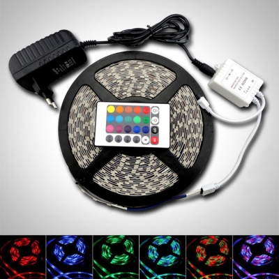 12v flexible led strip lights,led tape,300leds 3528 smd, non waterproof, light strips,pack of 16.4ft/5m,all accessories included