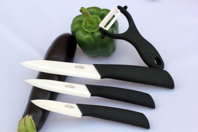 4PCS/lot Free shipping New 3''+ 4''+ 5''+Peeler Ceramic Knife sets with Retail package, CE FDA certified