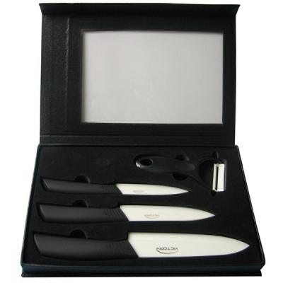 4pcs ceramic knife sets,4"/5"/6"+Ceramic peeler, White Blade Ceramic Knives Set +Gift Box,CE FDA certified