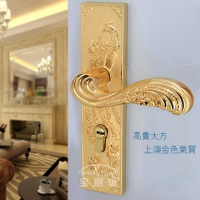 Chinese antique LOCK ?Gold Door lock handle door levers out door furniture door handle Free Shipping(3 pcs/lot) pb38 [DOOR LOCK-Gold 47|]