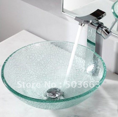 Free Ship Glass Basin Sink Faucet Basin Sets CM0049