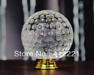 Free Shipping 10pcs 50 mm large Golf Ball Crystal Furniture Knob Handle