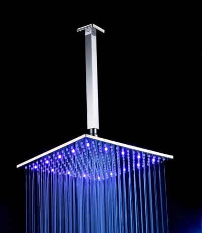 Free Shipping 200mm LED Shower Chrome Brass Faucet CM5008