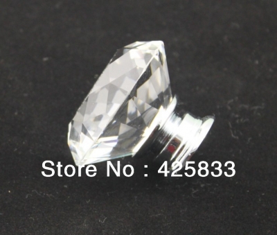 Free Shipping 30mm Furniture Crystal Drawer Pulls and Knobs Handle for Kitchen Hardware