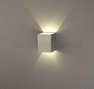 ac85v-265v 3w cool white led aluminum wall lamp up down bedside light led living room bedroom lamp aisle wall sconce ca329