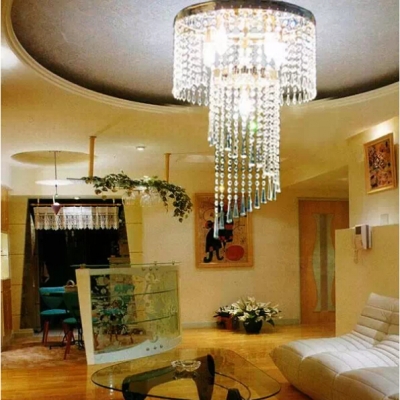 lamp crystal ceiling light lighting stair rotating crystal lamp wedding ceiling decorations d40cm