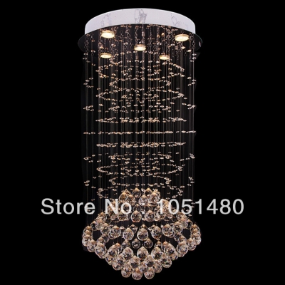 lustre contemporary pendant crystal chandelier light for living room dia500*h1000mm